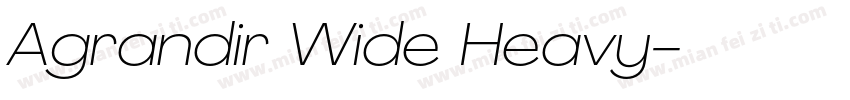 Agrandir Wide Heavy字体转换